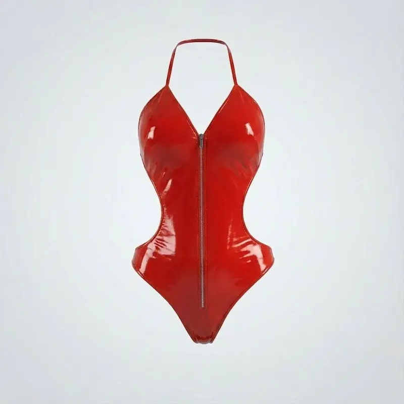 بادی فانتزی چرم رنگ قرمز کد: 109046