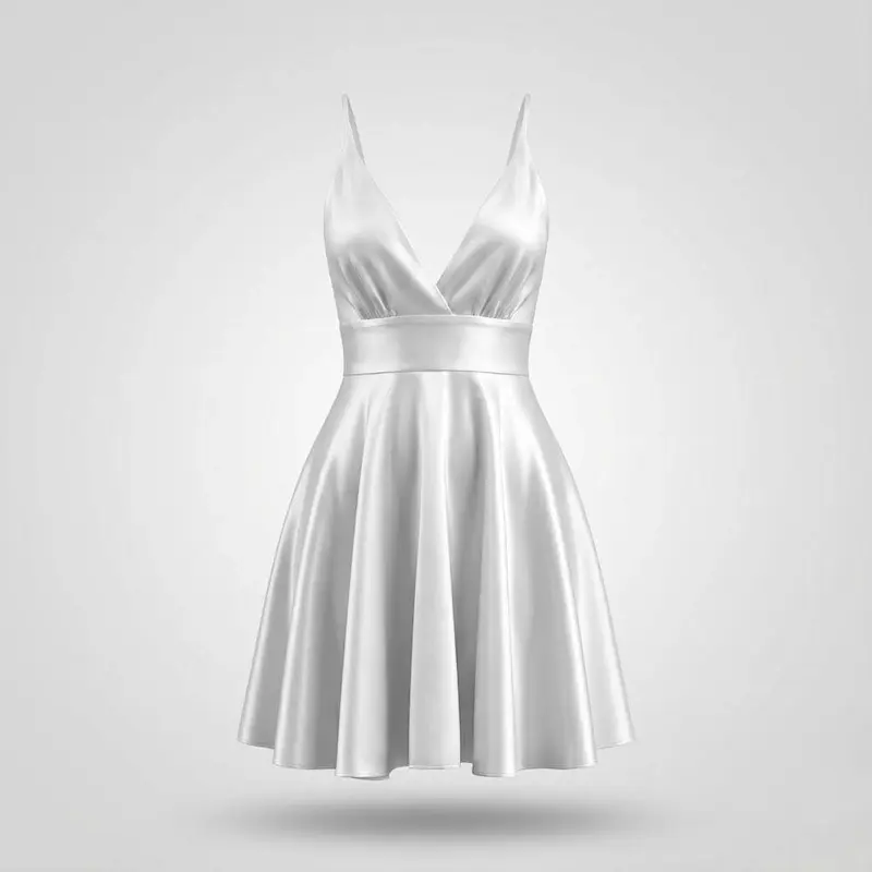 لباس خواب ساتن رنگ سفید