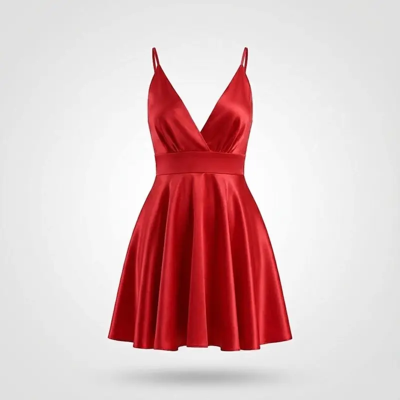 لباس خواب ساتن رنگ قرمز