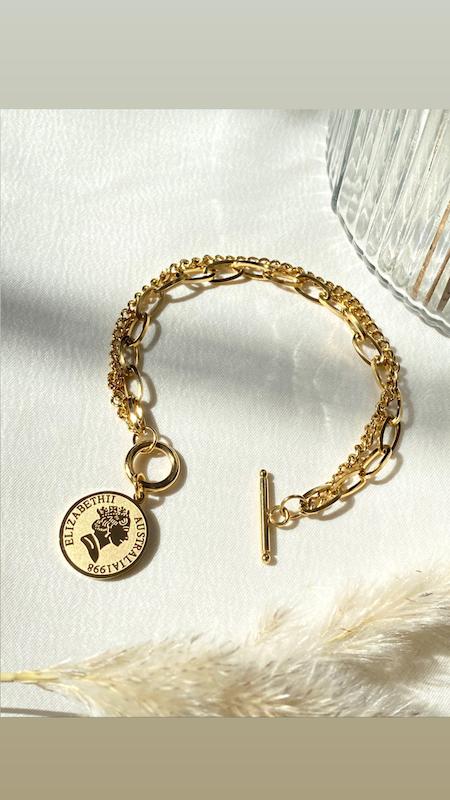 دستبند دولاين اليزابت با قفل تي