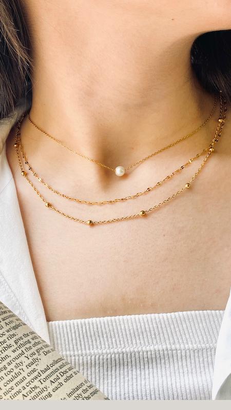 گردنبند سه لاين ظریف