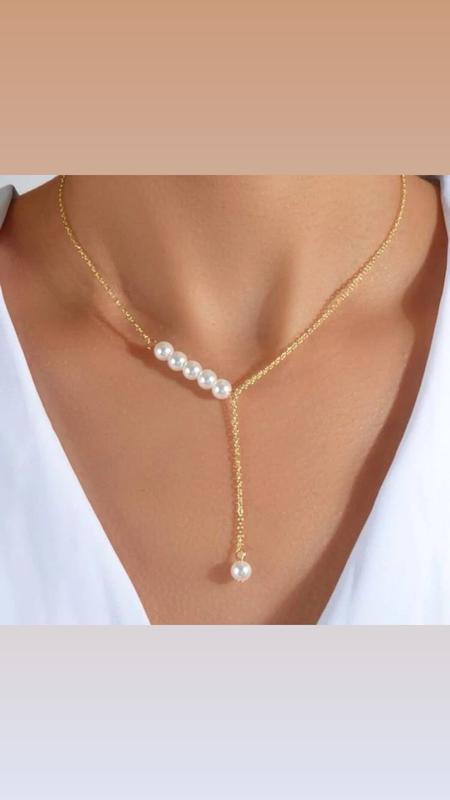 گردنبند مروارید آویز دار