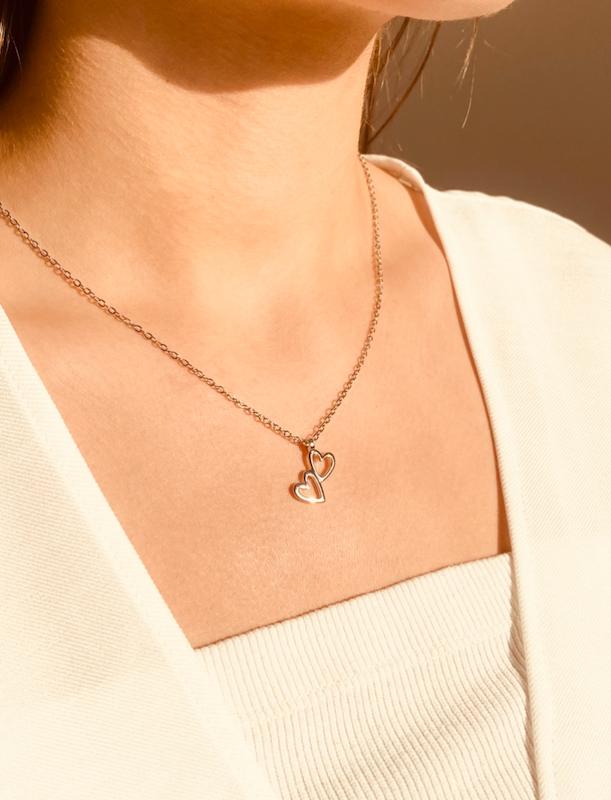 گردنبند قلبی نقره ای