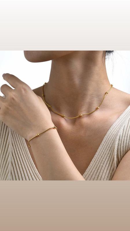 ست دستبند و گردنبند گوي 