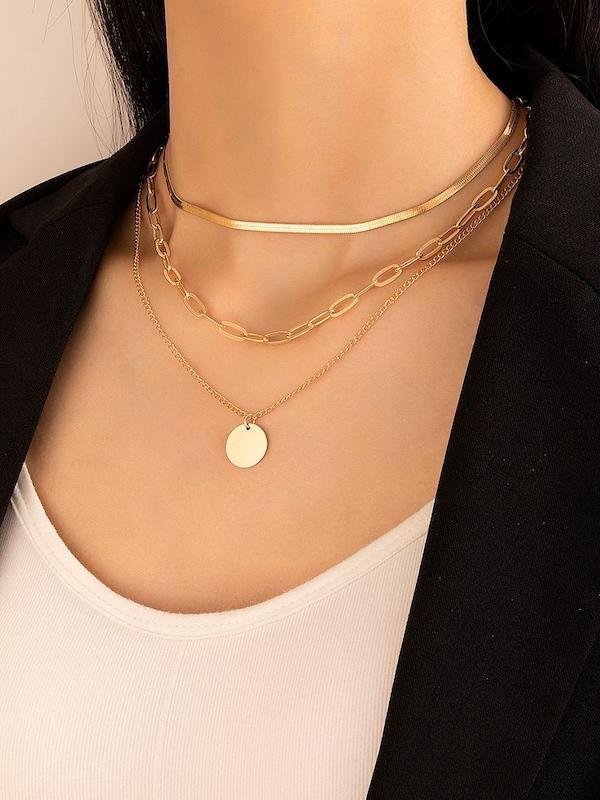 گردنبند سه لاين ماری و هرمس و سکه