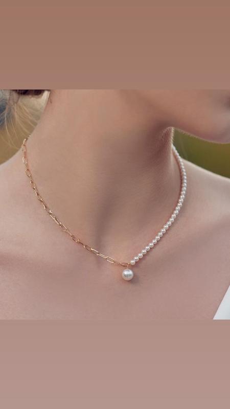 گردنبند مرواريد و هرمس با آويز مرواريد