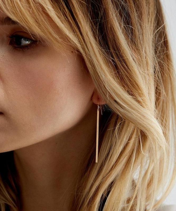 گوشواره آويز خطي