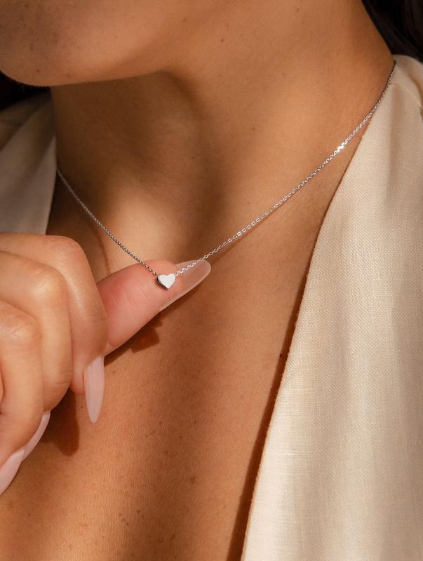گردنبند قلبي نقره اي