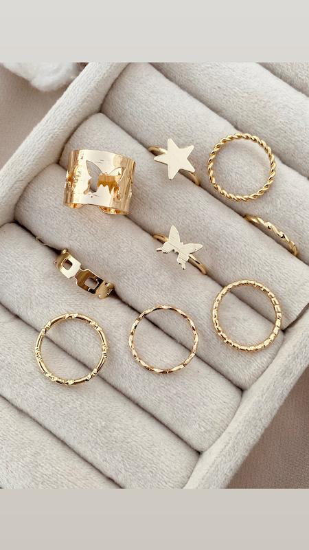 پک انگشتر پروانه و‌ستاره