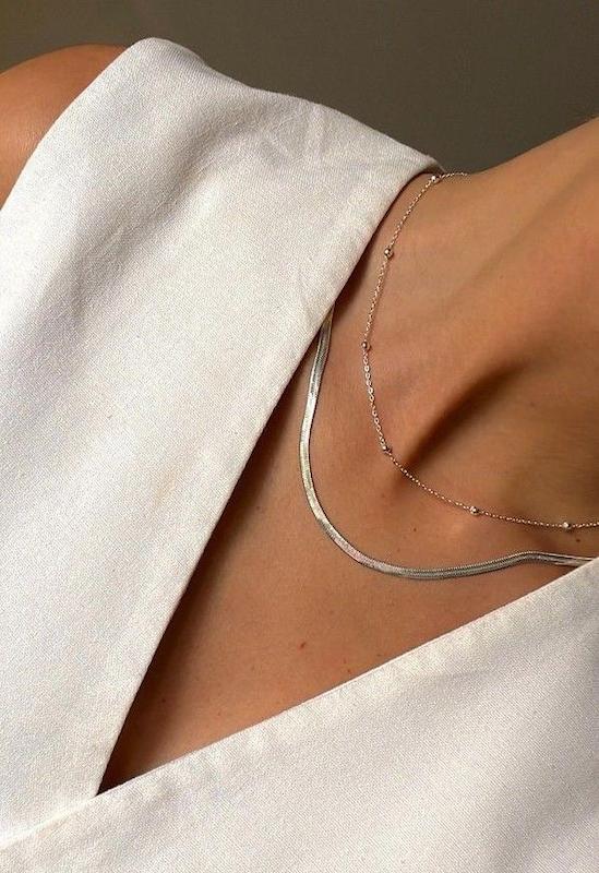 گردنبند ماري گوي نقره اي