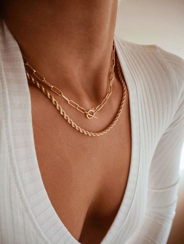 گردنبند دولاين طنابي و هرمس 