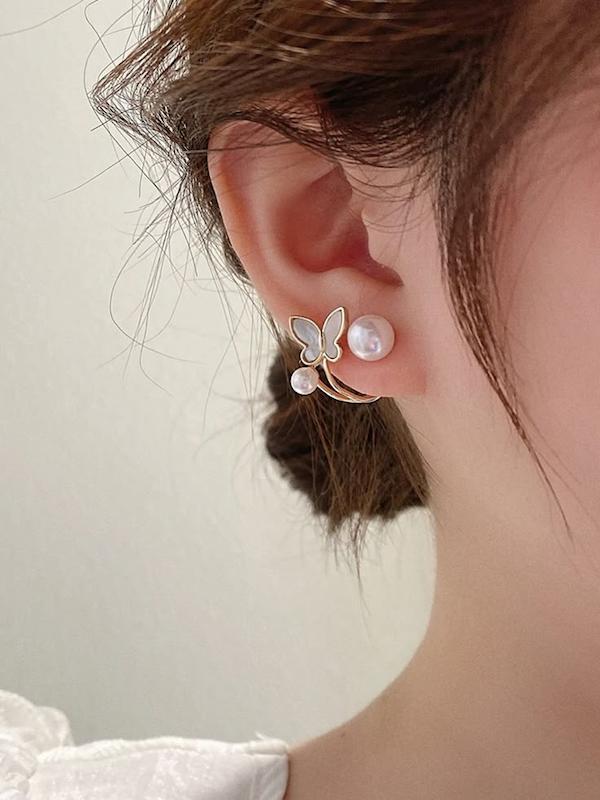 گوشواره پینترسی پروانه دوتايي