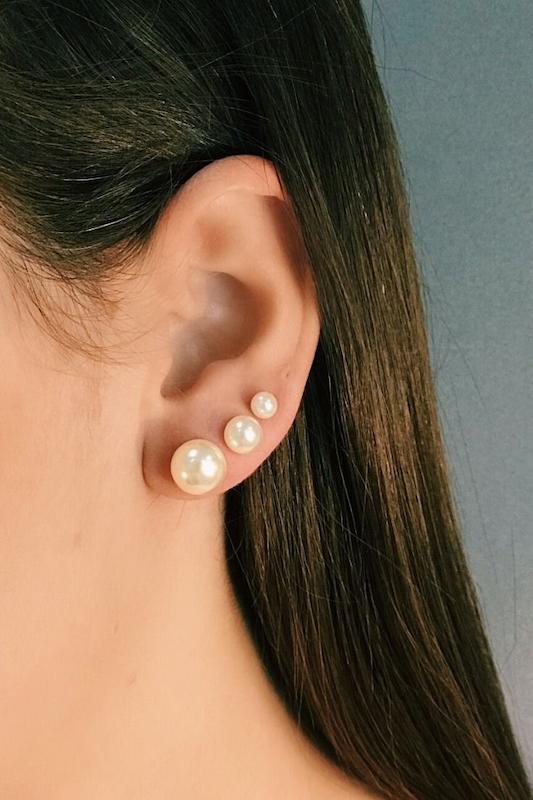 گوشواره مرواريد در سه سايز