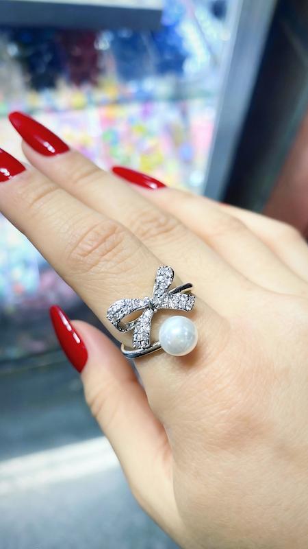 انگشتر پاپیون جواهری