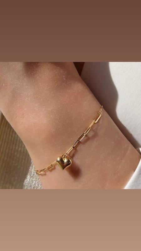 دستبند هرمس با آویز قلب