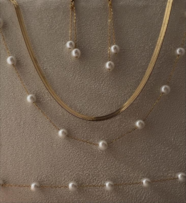 ست مرواريد (دستبند،گردنبند،گوشواره)