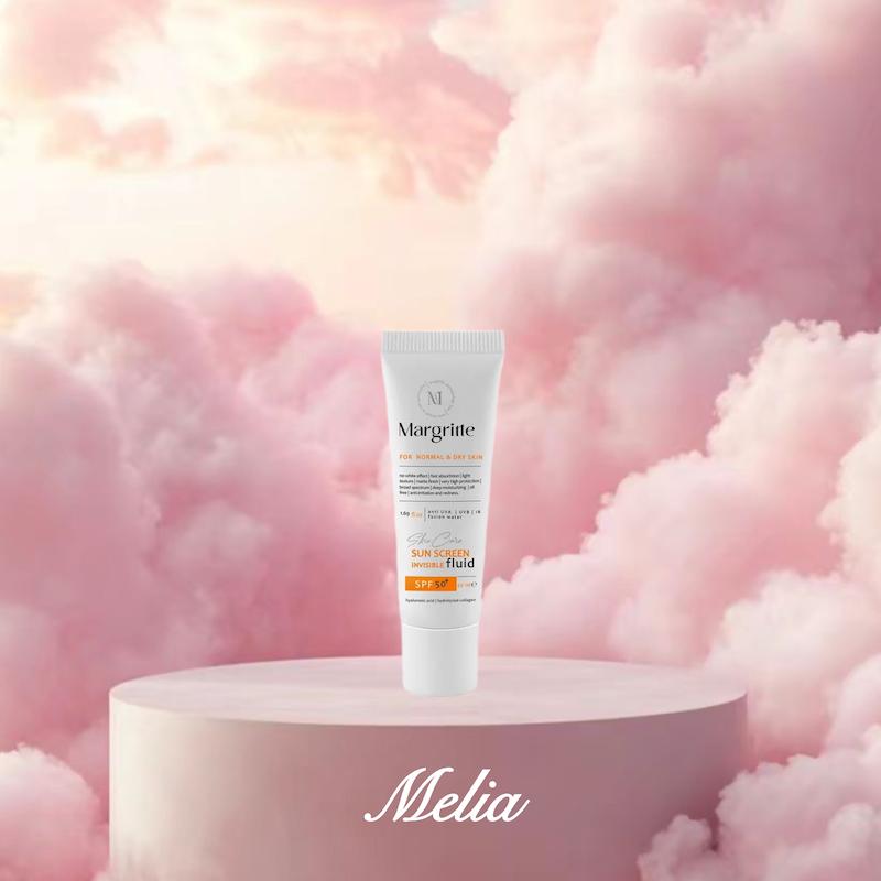 فلوئید ضد آفتاب بی رنگ مناسب پوست نرمال تا خشک SPF50 مارگریت 50 میلی لیتر
