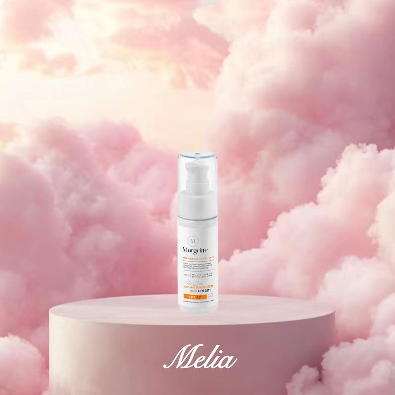 کرم ضد آفتاب روشن کننده SPF50 رنگی مناسب پوست نرمال تا خشک مارگریت 50 میلی لیتر