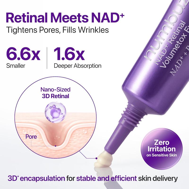 کرم دور چشم رتینال و NAD+ نامبوزین جدید ۲۰ میل (numbuzin No.9 NAD+ Retinal Volumetox Eye Cream)