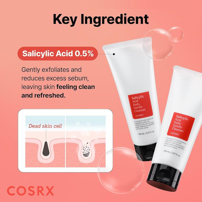 شوینده سالیسیلیک اسید کوزارکس | COSRX Salicylic Acid Daily Gentle Cleanser