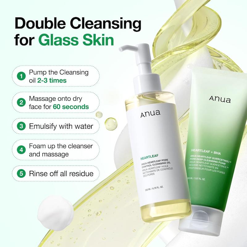 روغن پاک‌کننده هارت‌لیف آنوا | Anua Heartleaf Pore Control Cleansing Oil