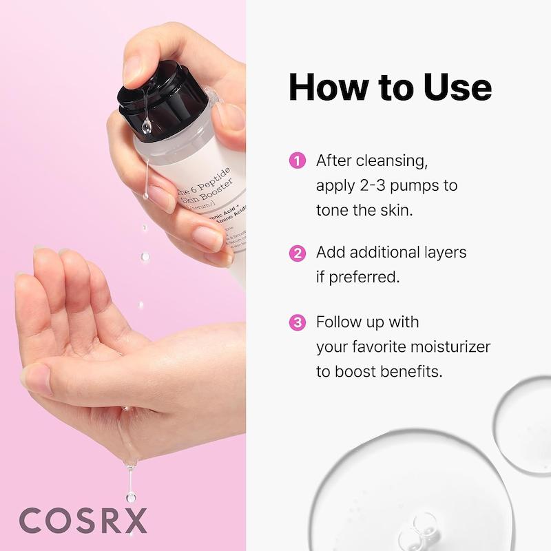بوستر سرم تقویت کننده 6 پپتاید کوزارکسبوستر سرم تقویت کننده 6 پپتاید کوزارکس Cosrx the 6 peptide skin booster