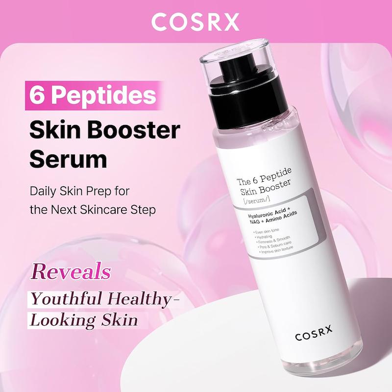 بوستر سرم تقویت کننده 6 پپتاید کوزارکسبوستر سرم تقویت کننده 6 پپتاید کوزارکس Cosrx the 6 peptide skin booster