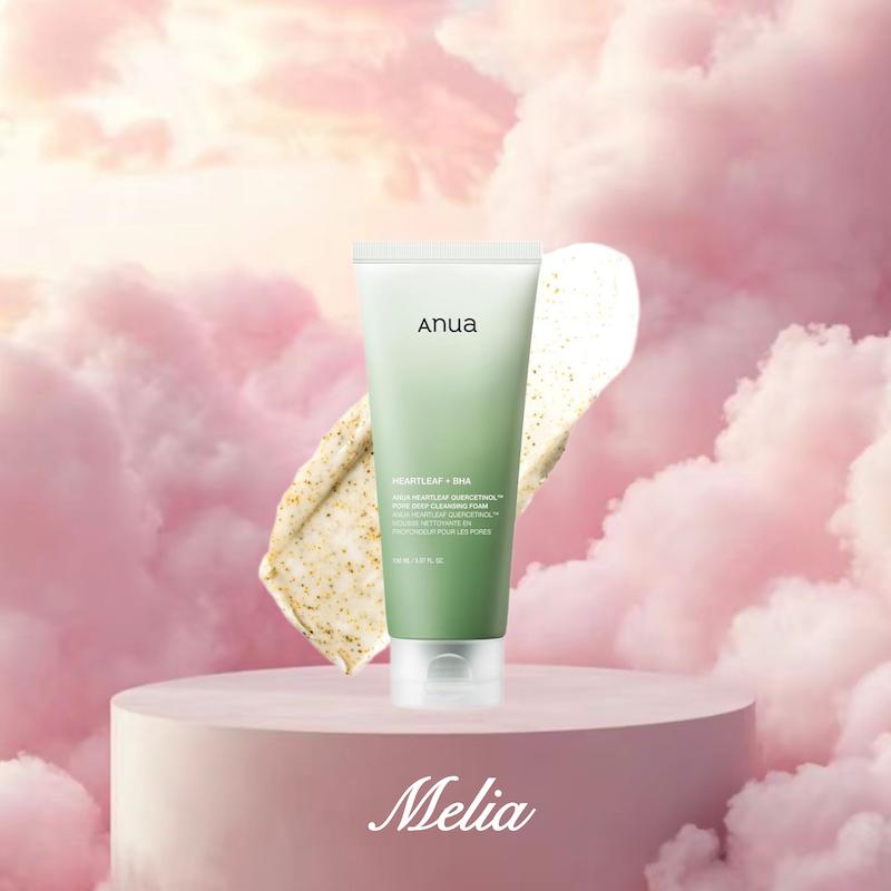  فوم شستشوی تسکین دهنده و پاک کننده عمقی منافذ آنوا | Anua Heartleaf Quercetinol Pore Deep Cleansing Foam