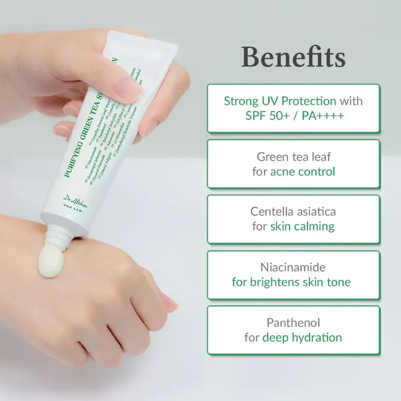 ضدآفتاب چای سبز دکتر آلتیا Purifying Green Tea Sunscreen SPF50+