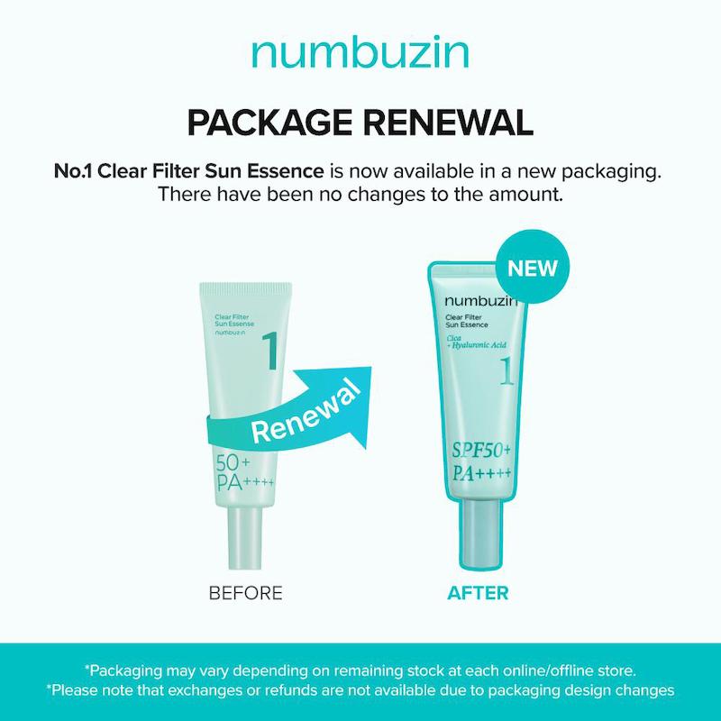 ضدآفتاب شماره ۱ نامبوزین No.1 Clear Filter Sun Essence SPF50+ PA++++