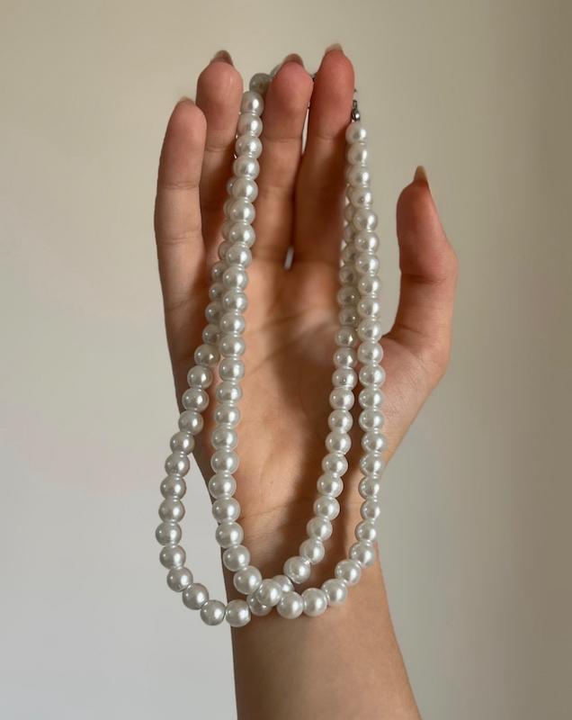 گردنبند مرواریدی ساده