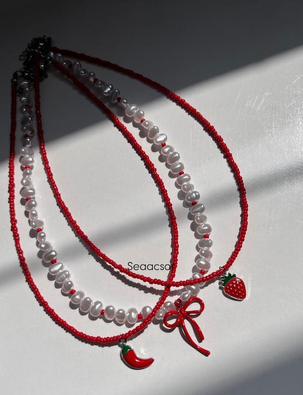 گردنبند توت فرنگی