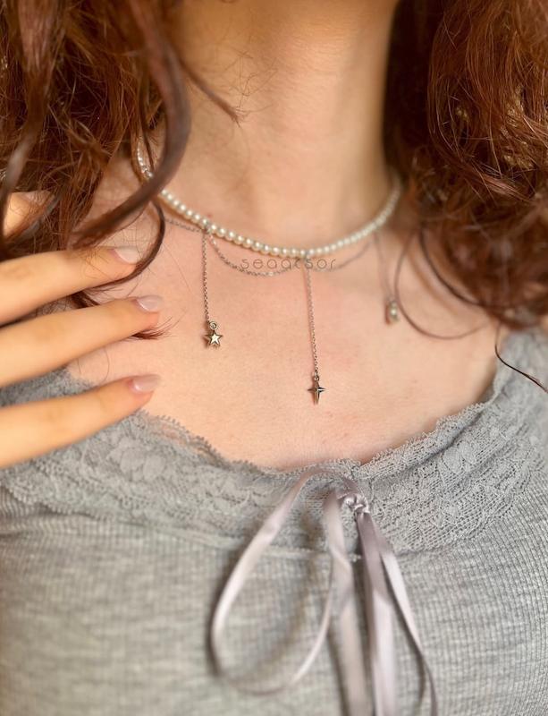 گردنبند مروارید آویز دار