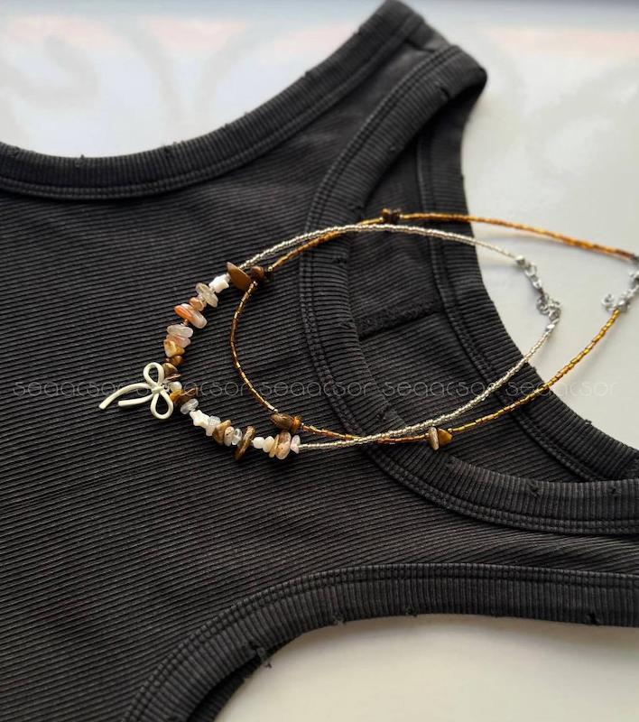 کالکشن گردنبندای سنگی