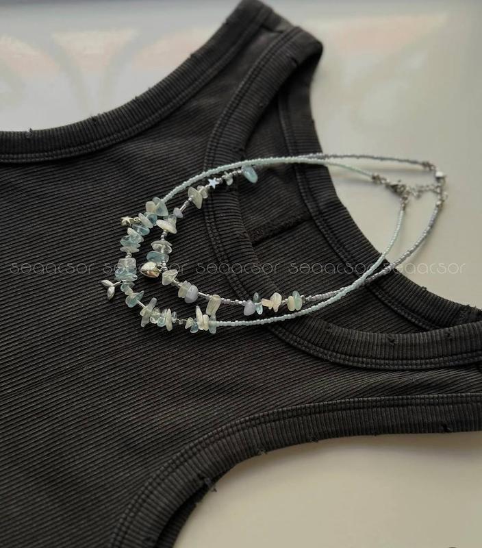 کالکشن گردنبند سنگی دم وال