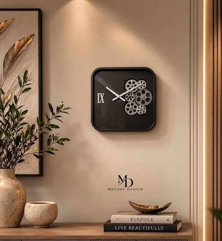ساعت دیواری چرخ دنده ای سایز 40 