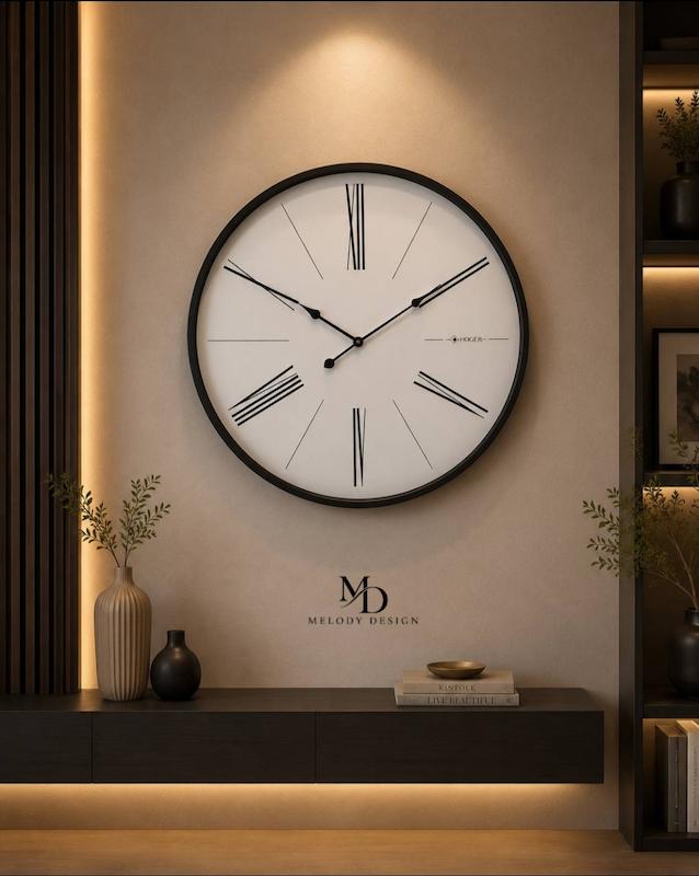 ساعت دیواری مینیمال مشکی