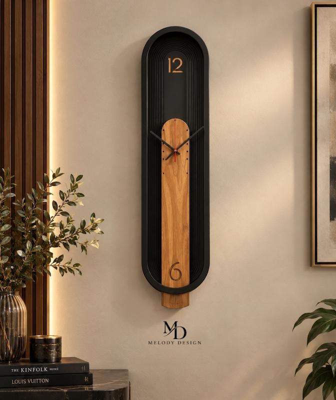 ساعت دیواری مینیمال مشکی