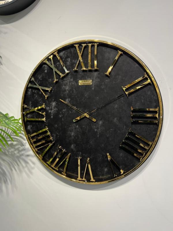 ساعت استیل ترکیبی طلایی 80 سانت