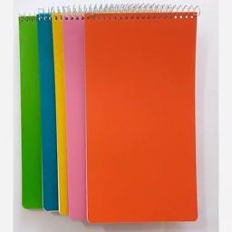 دفترچه یادداشت خبرنگاری بلند طلقی رنگی