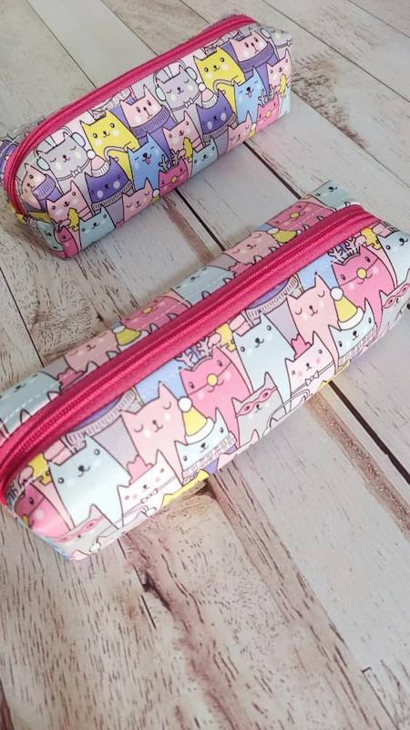 جامدادی تک زیپ طرح گربه