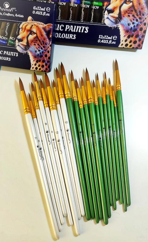 ست قلم موی سرگرد چیتا 12عددی