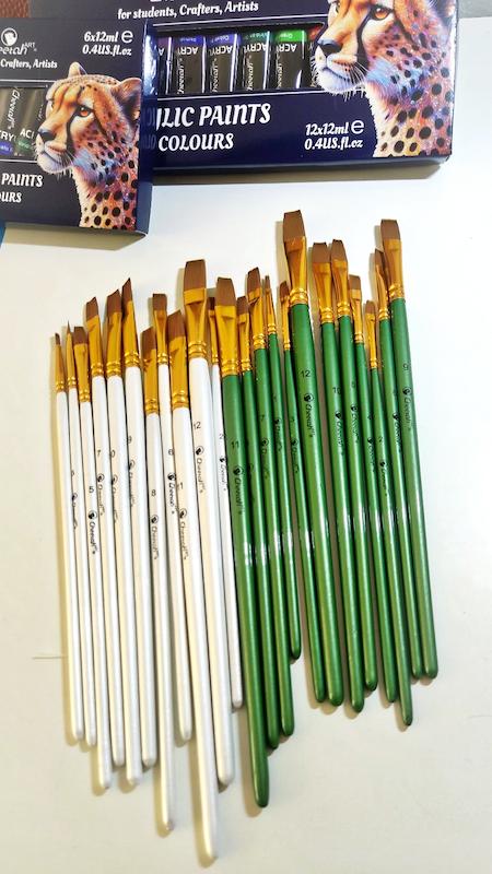 ست قلم موی تخت چیتا 12 عددی