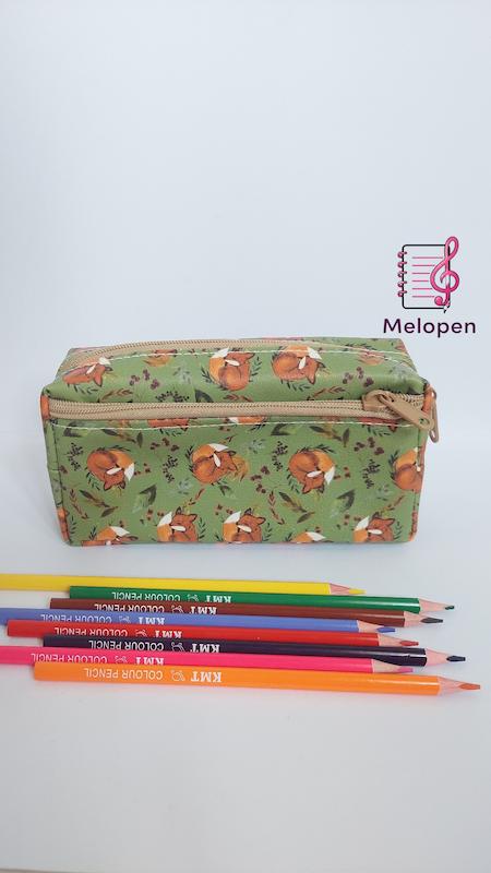 جامدادی  طرح روباه (تک زیپ و دوزیپ)