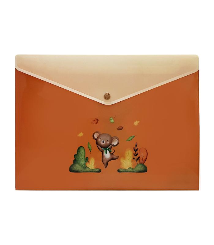 پوشه دکمه دار A4 فانتزی پاپکو