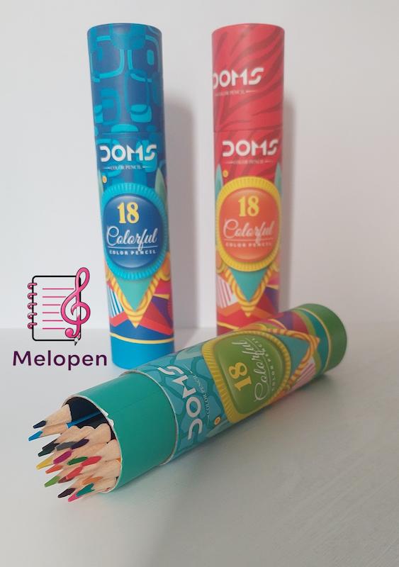 مدادرنگی 18رنگ DOMS لوله ای