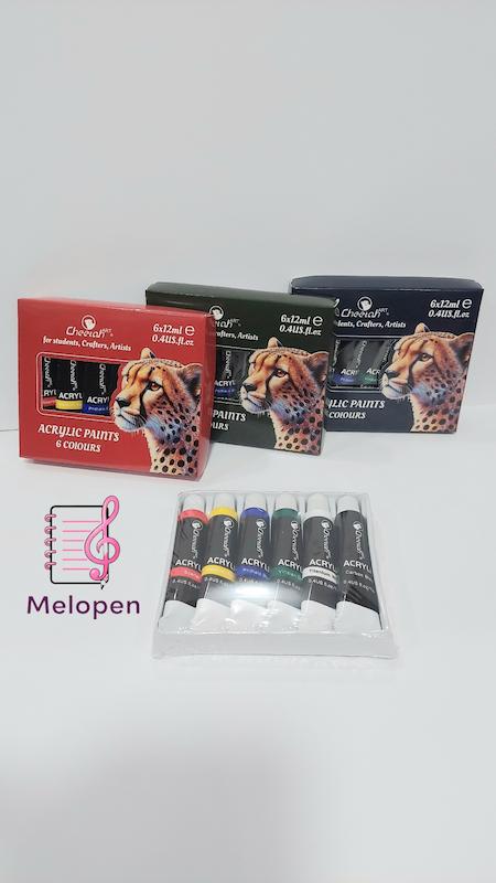 رنگ اکریلیک چیتا 6تایی