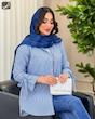 شومیز آستین پاپیون زنانه لنین نخ اعلا درجه یک راهراه خنک و جدید ، شومیز مانتویی زنانه آستین پاپیون زنانه خنک راهراه با رنگهای جذاب و پاستیلی