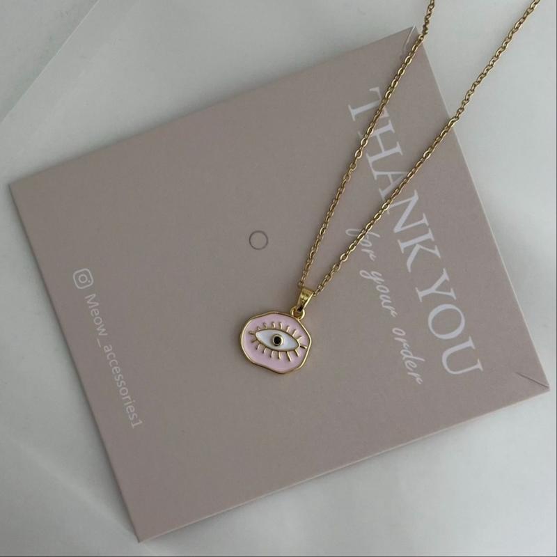 گردنبند چشم صورتی