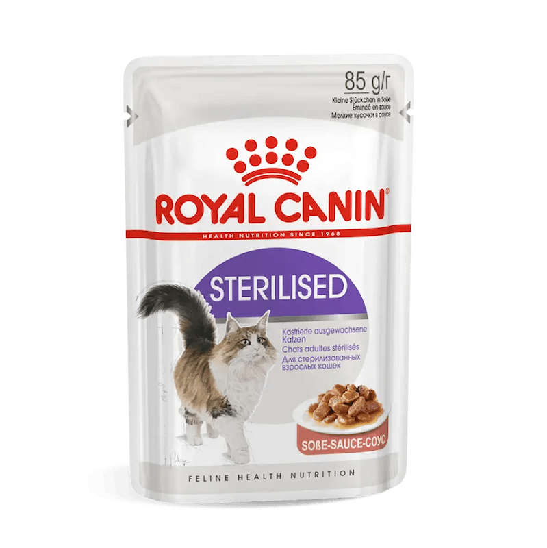 پوچ گربه عقیم شده رویال کنین Royal Canin Sterilised In Gravy Wet Food Pouch 85g وزن 85 گرم